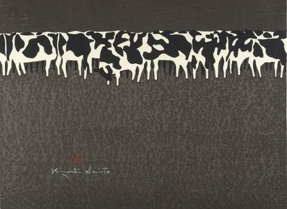 Asai Kiyoshi: Hokkaidô A (Cows), Shôwa period, dated 1961 - Harvard Art Museum
