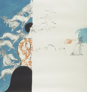 Ikeda Masuo: Scene with an Angel, Shôwa period, dated 1965 - ハーバード大学