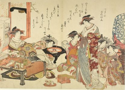 Kitao Masanobu: The courtesans Hinazuru and Chôzan of the Chôji House from the printed album 