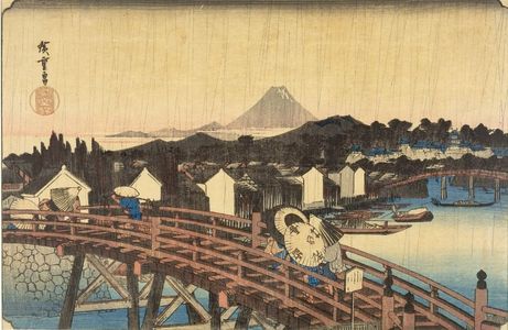 Utagawa Hiroshige: Sudden Shower at Nihombashi Bridge - Harvard Art Museum