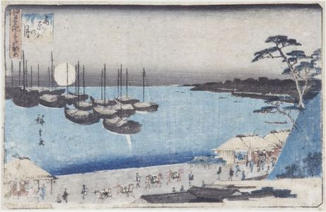 二歌川広重: View of Tokyo (Shore with Boats) - ハーバード大学