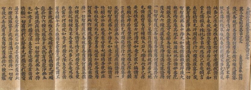 無款: Printed Greater Sutra of the Perfection of Wisdom (S: Mahâprajnâpâramitâ-sûtra ; J: Dai-hannya-haramitta-kyô), Volume 517, Vol. 6, Kamakura period, 1265 - ハーバード大学