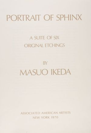 Ikeda Masuo: Portrait of Sphinx: A Suite of Six Etchings, Shôwa period, dated 1970 - Harvard Art Museum