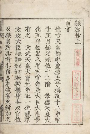 Unknown, 無款 (null)による浮世絵「Rules for Government Officials (Shokugen-shô), Momoyama period, 1608」