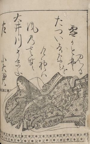 Hon'ami Kôetsu: Poet Kodai no Kimi (Ko-ôgimi) from page 8B of the printed book of 