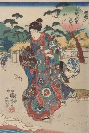 Utagawa Kuniyoshi: Musashi no Kuni: Chôfu no Tamagawa, Late Edo period, circa 1847-1852 - Harvard Art Museum