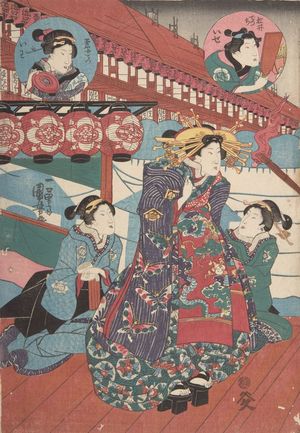 Utagawa Kuniyoshi: Iriyamagatato noboru kitaguchi: Yoshiwara..., Late Edo period, 19th century - Harvard Art Museum