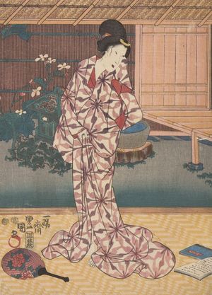 Japanese Print "Scene from "Rustic Genji" (Inaka Genji), Late Edo period, circa 1847-1852" by Utagawa Kunisada, 歌川国貞 (Utagawa Kunisada)