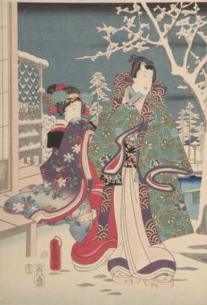 Utagawa Kunisada: Garden of Snow, from the series 