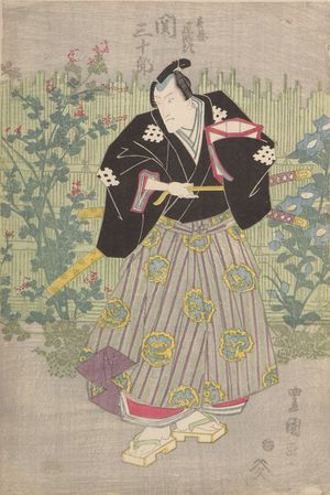 Utagawa Toyokuni I: Actor Seki Sanjurô (One of Three Kabuki Actors), Late Edo period, circa 1820-1825 - Harvard Art Museum