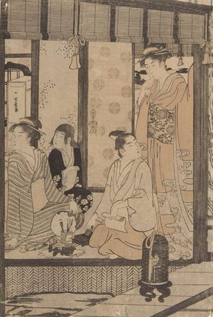 細田栄之: Fûryû Yatsushi Genji: Asagao, Late Edo period, circa 1790 - ハーバード大学