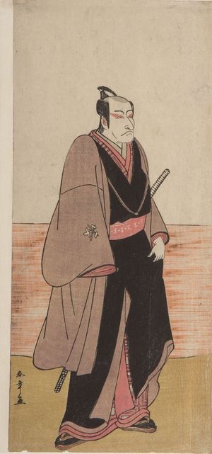 Katsukawa Shunsho: Actor ___ as ___ in the play Hatsumombi Kuruwa Soga, performed at the Nakamura Theater from the second month of 1780, Edo period, 1780 (2nd month) - Harvard Art Museum