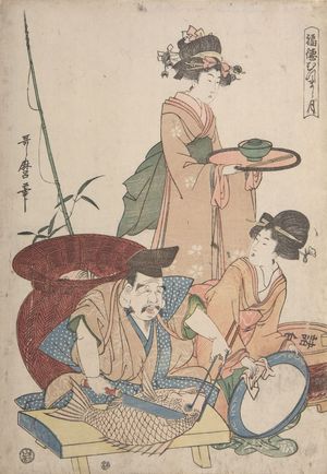 Kitagawa Utamaro: Seven Gods of Good Fortune (Shichifukujin) and Otafuku at New Year's - Harvard Art Museum