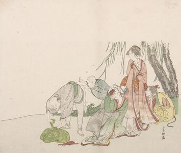 Tawaraya Sôri: The Picnic Under the Willow Tree - Harvard Art Museum