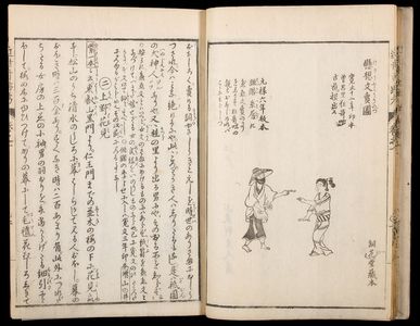 Kitao Masanobu: Contemporary Famous Happenings (Kinsei kisekikô) in 5 volumes, with designs by Kita Busei (1776-1856), Late Edo period, dated to the 1st year of the Bunka Era (1804) - Harvard Art Museum