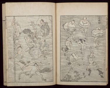 Katsushika Hokusai: Random Sketches by Hokusai (Hokusai manga) Vol. 4, Late Edo period, dated 1816 - Harvard Art Museum