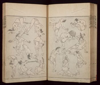 Katsushika Hokusai: Random Sketches by Hokusai (Hokusai manga) Vol. 8, Late Edo period, dated 1818 - Harvard Art Museum