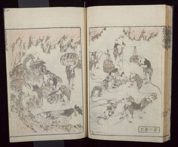 Katsushika Hokusai: Random Sketches by Hokusai (Hokusai manga) Vol. 10, Late Edo period, dated 1819 - Harvard Art Museum