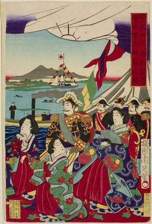 無款: Port Festival Scene, Meiji period, 1890 - ハーバード大学