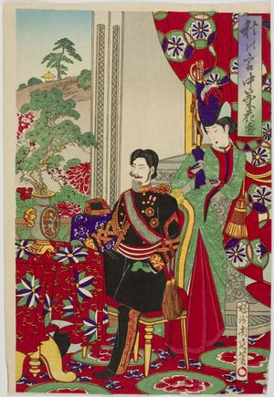 無款: Chrysanthemums at Court, Meiji period, 1890 - ハーバード大学