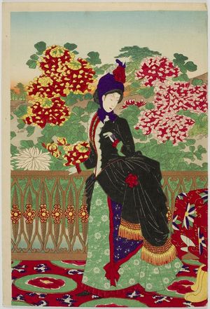 無款: Chrysanthemums at Court, Meiji period, 1890 - ハーバード大学