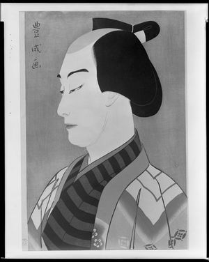 Yamamura Toyonari: Actor Nakamura Ganjirô as Akane Hanshichi, from the series Flowers of the Theatrical World (Rien no hana), Taishô period, dated 1920 - ハーバード大学