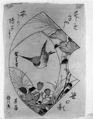 Utagawa Hiroshige: SPARROW AND KIKYO FLOWERS - Harvard Art Museum