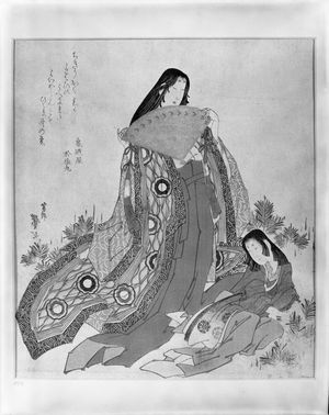 Katsushika Taito: Court Lady and Little Girl - Harvard Art Museum