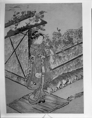 鈴木春信: Parody of the Yûgao Chapter of the Tale of Genji (Genji monogatari), Edo period, circa 1766 (Meiwa 3) - ハーバード大学