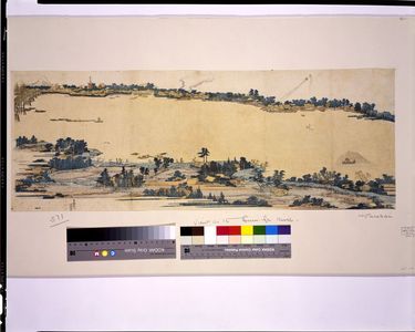 Katsushika Hokusai: Wide View of Both Banks of the Sumida River, Edo, Edo period, circa 1804 - Harvard Art Museum