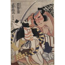 歌川豊国: Actors Ichikawa Danjûrô 6th as Shinozuka Iganokami and Otani Tokuji 1st as Toshikiyo, Late Edo period, dated 1798 - ハーバード大学