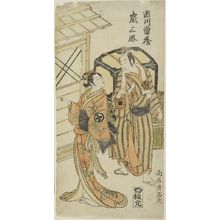 鳥居清満: Actors Ichikawa Raizô and Arashi Sansho, Edo period, circa 1760s - ハーバード大学
