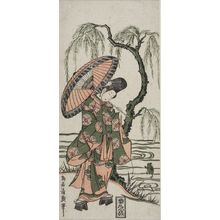 鳥居清廣: Ono no Tofu and the Frog, Edo period, circa 1737-1776 - ハーバード大学