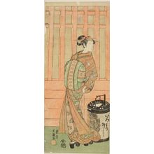 一筆斉文調: Actor Nakamura Utaemon 2nd as a Courtesan, Edo period, circa 1765-1769 - ハーバード大学