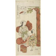 Suzuki Harunobu: Sotoba, from the series Seven Komachi in Fashionable Disguise (Fûryû yatsushi nana Komachi / Fûryû nana Komachi yatsushi), Edo period, circa 1766-1767 (Meiwa 3-4) - Harvard Art Museum