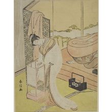 Suzuki Harunobu: Courtesan Trimming Her Lamp, Edo period, circa 1765-1770 - Harvard Art Museum