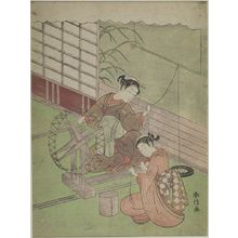 鈴木春信: Two Girls Spooling Thread, Edo period, circa 1765-1770 - ハーバード大学