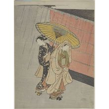 Suzuki Harunobu: Two Girls in the Rain, Edo period, circa 1765-1770 - Harvard Art Museum