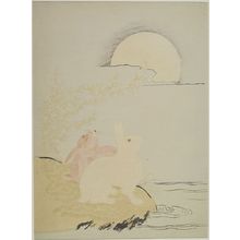 Isoda Koryusai: Hares and Bushclover in Moonlight, Edo period, circa 1773 - Harvard Art Museum