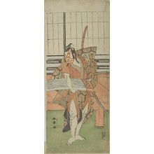 勝川春章: Actors Ichikawa Yaozô and Nakajima MIZO, Edo period, late 18th century - ハーバード大学