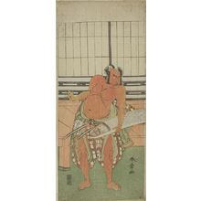 勝川春章: Actors Ichikawa Yaozô and Nakajima MIZO, Edo period, late 18th century - ハーバード大学