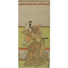 Katsukawa Shunsho: Actor Ichikawa Danjûrô AS SOGA NO JûRô HOLDING A CLOSED FAN - Harvard Art Museum