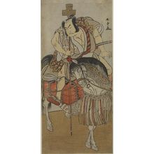 勝川春章: Actor Otani Hiroji ON HORSEBACK HOLDING A SPEAR - ハーバード大学