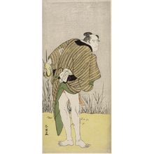 勝川春英: MAN WITH BLACK AND TAN KIMONO - ハーバード大学