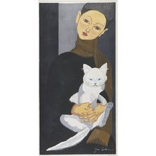 Sekino Jun'ichiro: Boy Holding a Cat, Shôwa period, dated 1957? - Harvard Art Museum