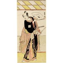 勝川春章: Actor Ichikawa Yaozô IN A BLACK KIMONO - ハーバード大学