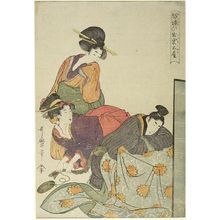 Kitagawa Utamaro: Women Playing a Prank on a Sleeping Man, Late Edo period, circa 1790s - Harvard Art Museum