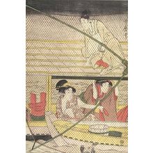 Japanese Print "Scoop-net (Sumida River), Late Edo period, circa 1800-1801" by Kitagawa Utamaro, 喜多川歌麿 (Kitagawa Utamaro)