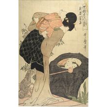 喜多川歌麿: Priest Huiyuan (Eon Hoshi) from the series Three Laughers at Children's Playful Spirits (Kokei ni sansho), Late Edo period, circa 1802 - ハーバード大学