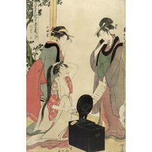 喜多川歌麿: Act Six from the series Treasury of Loyal Retainers (Chûshingura) Parodied by Famous Beauties: A Set of Twelve Prints (Komei bijin mitate Chûshingura, junimai tsuzuki), Late Edo period, circa 1794-1795 - ハーバード大学